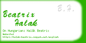beatrix halak business card