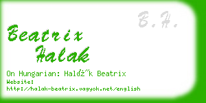 beatrix halak business card